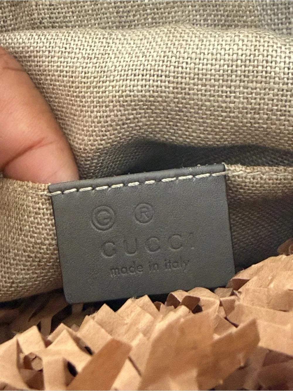 Gucci Guccissima Bree Disco Crossbody Bag Grey